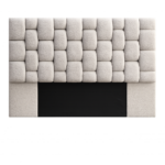 Urban Grid Plush Headboard Bed